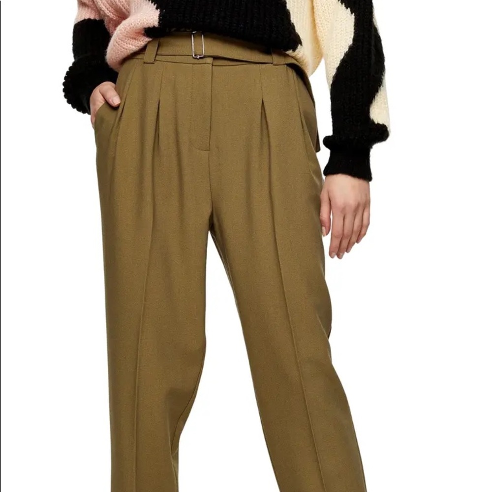Topshop Lima Belted Paperbag Waist Trousers 4